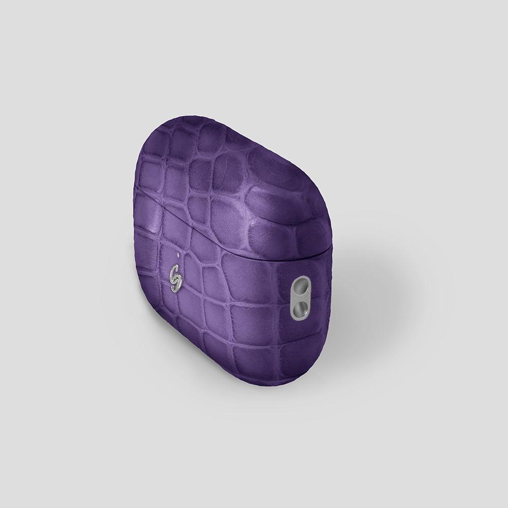 Custom Alligator AirPods Pro Mauve Purple Yellow - Gatti Luxury