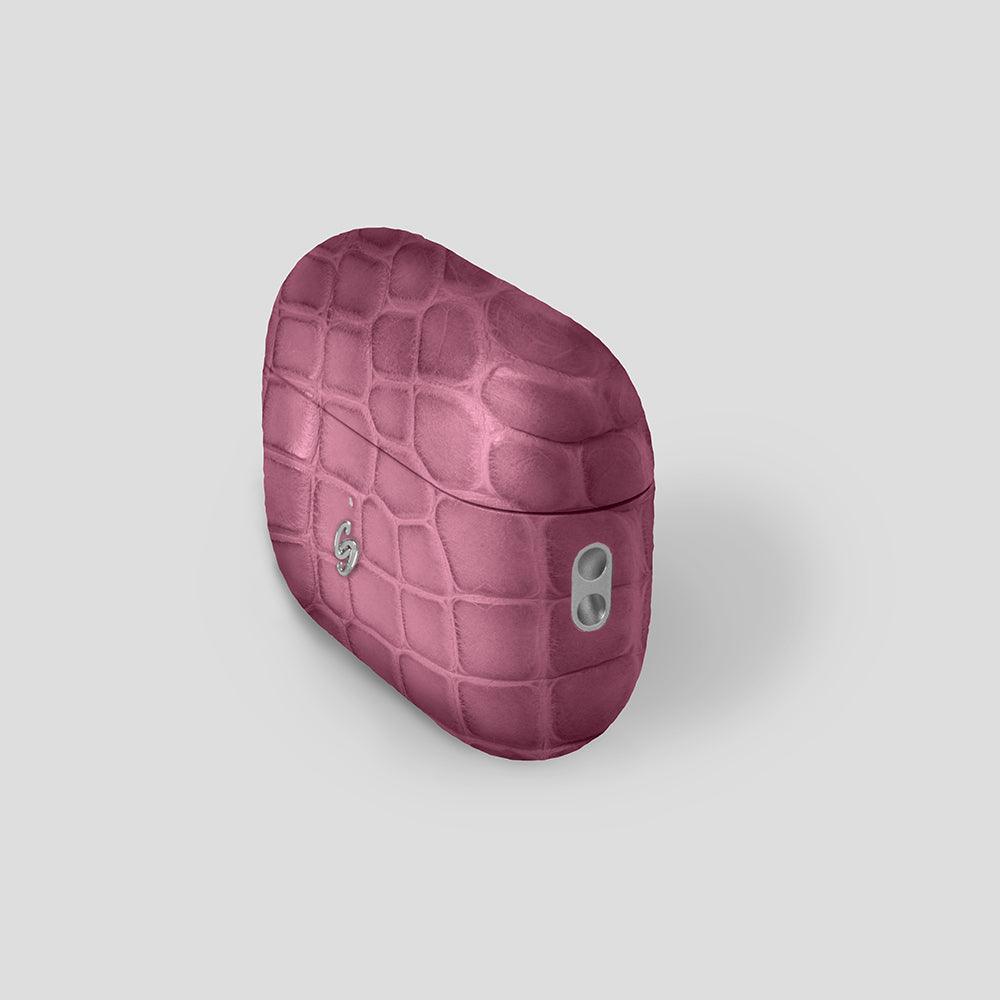 Custom Alligator AirPods Pro Pink Camelia Pink - Gatti Luxury