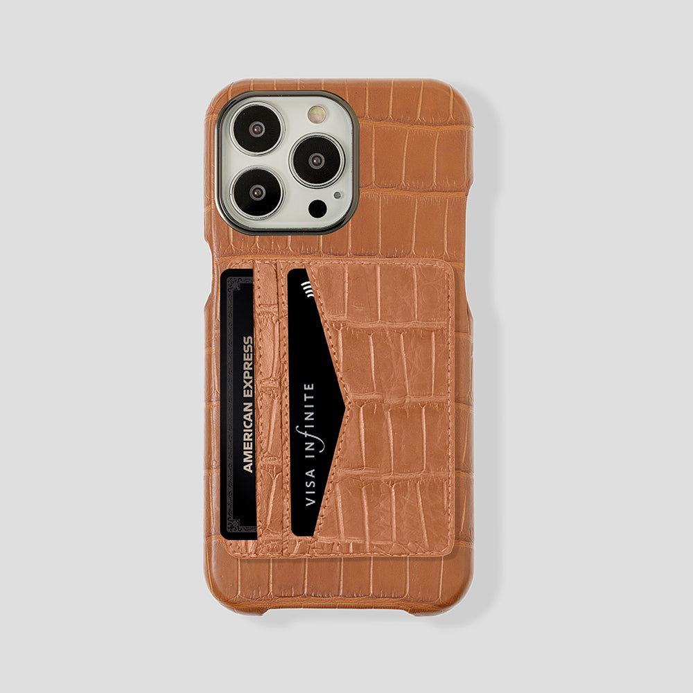 iPhone 15 Pro Cardholder Alligator Case - Gatti Luxury