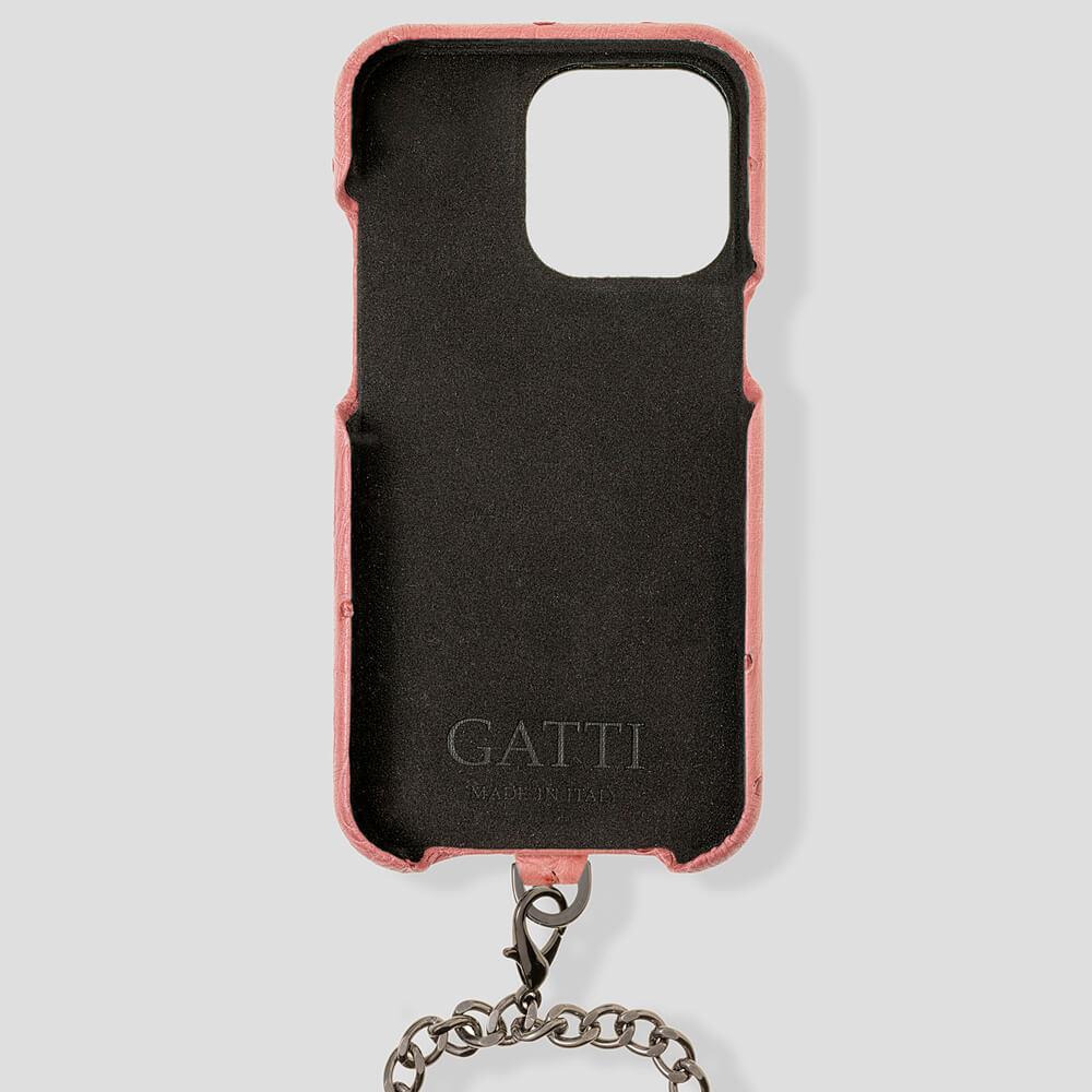 Necklace Ostrich Case for iPhone 14 Max - gattiluxury
