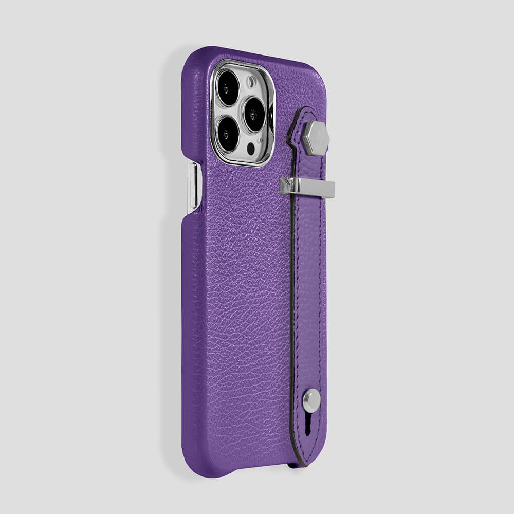Loop Metal Strap  Calfskin Case for iPhone 14 Pro Max