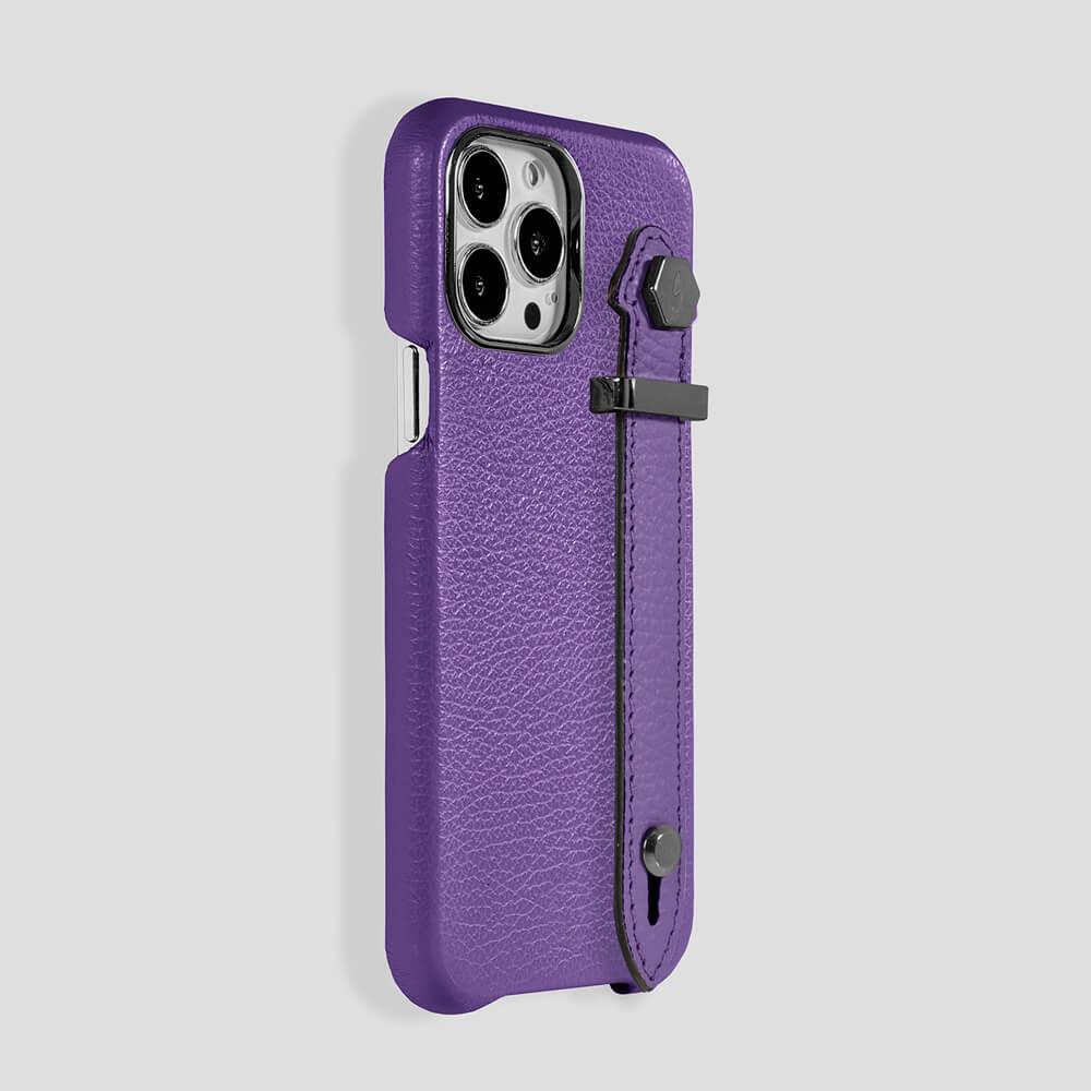 Loop Metal Strap Calfskin Case for iPhone 14 Plus - Gatti Luxury