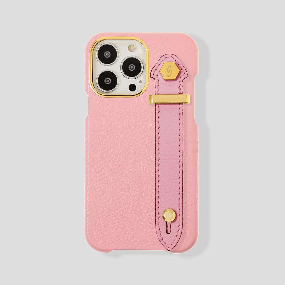 Loop Metal Strap Calfskin Case for iPhone 14 Pro Max - gattiluxury