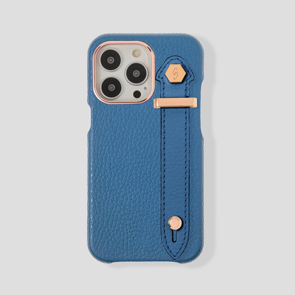 Loop Metal Strap Calfskin Case for iPhone 14 Pro Max - gattiluxury
