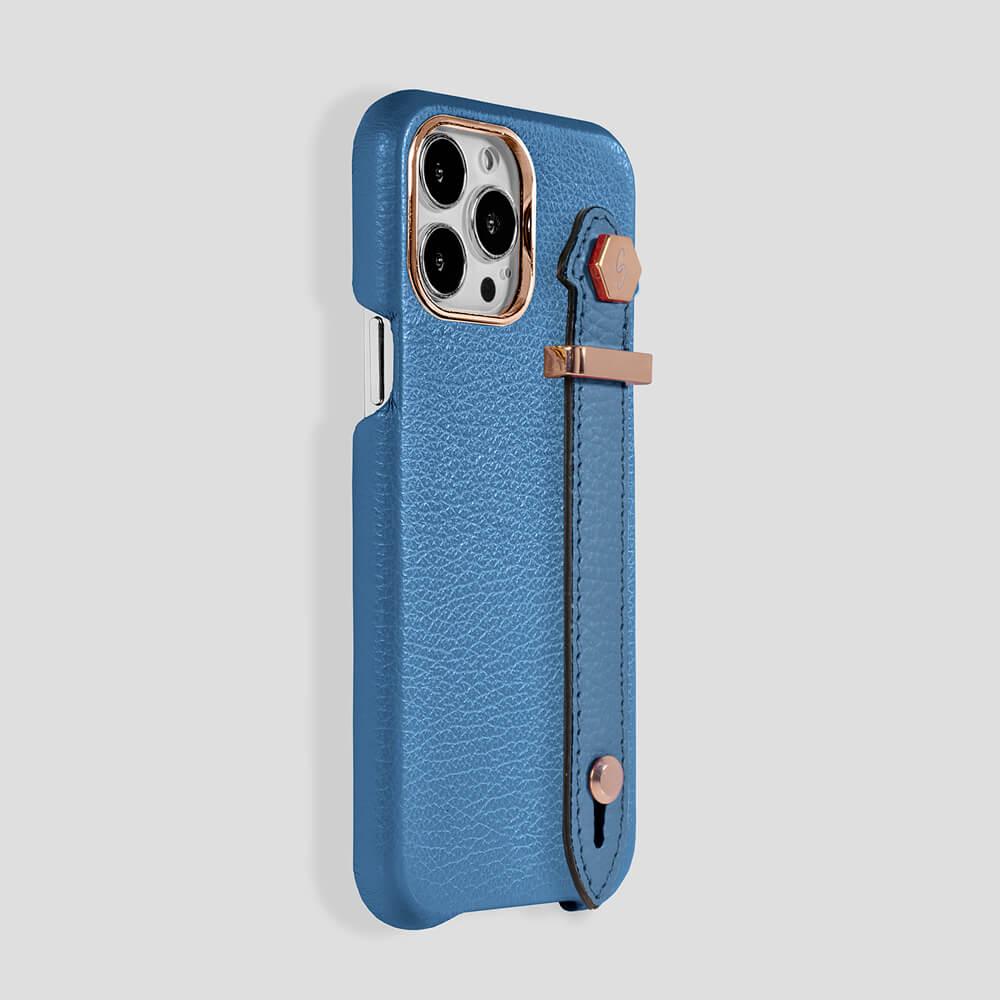 Loop Metal Strap Calfskin Case for iPhone 14 Pro Max - gattiluxury
