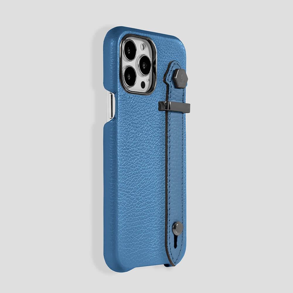 Loop Metal Strap Calfskin Case for iPhone 14 Pro Max - gattiluxury