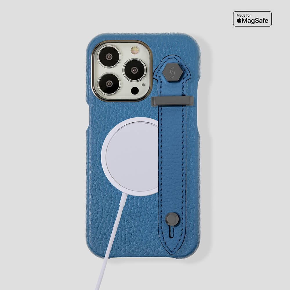 Loop Metal Strap Calfskin Case for iPhone 14 Pro Max - gattiluxury