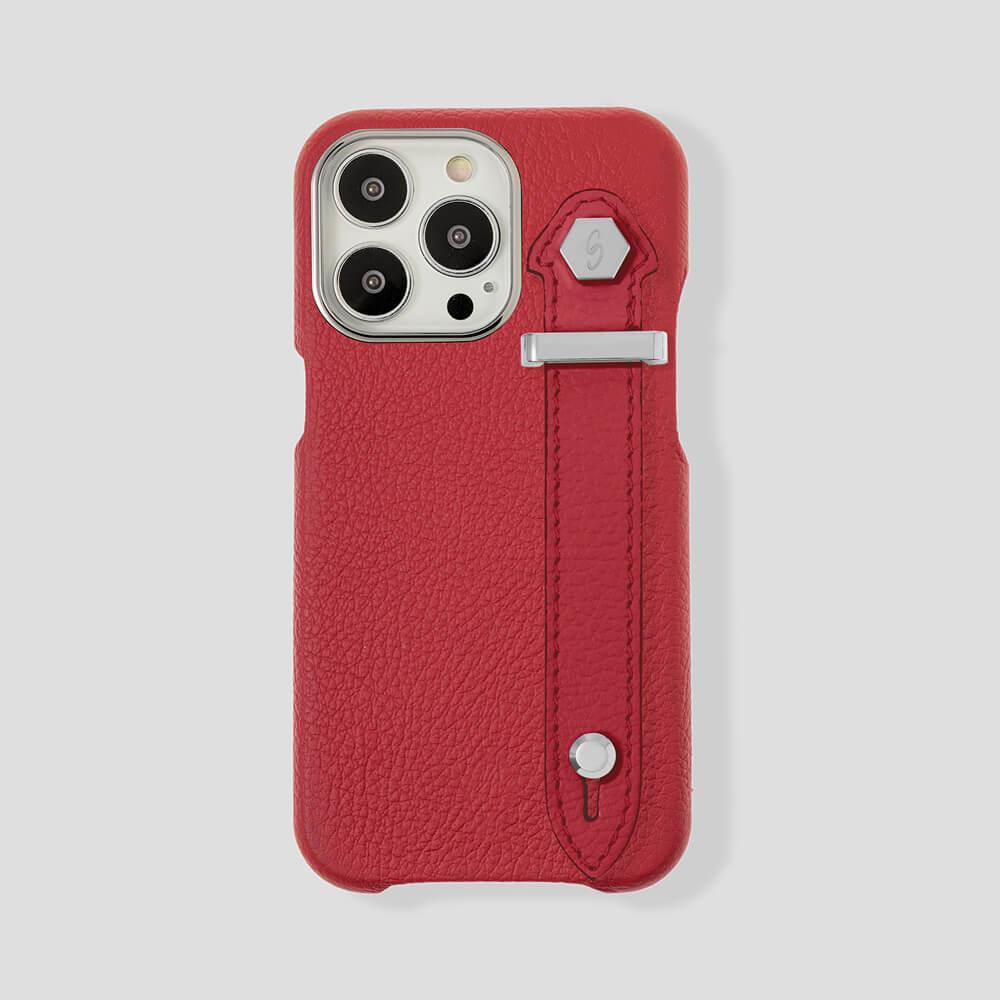 Loop Metal Strap Calfskin Case for iPhone 14 Pro Max - gattiluxury