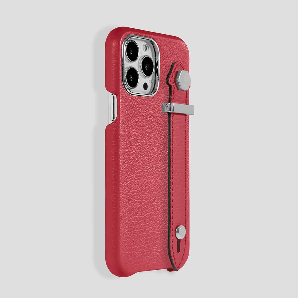 Loop Metal Strap Calfskin Case for iPhone 14 Pro Max - gattiluxury