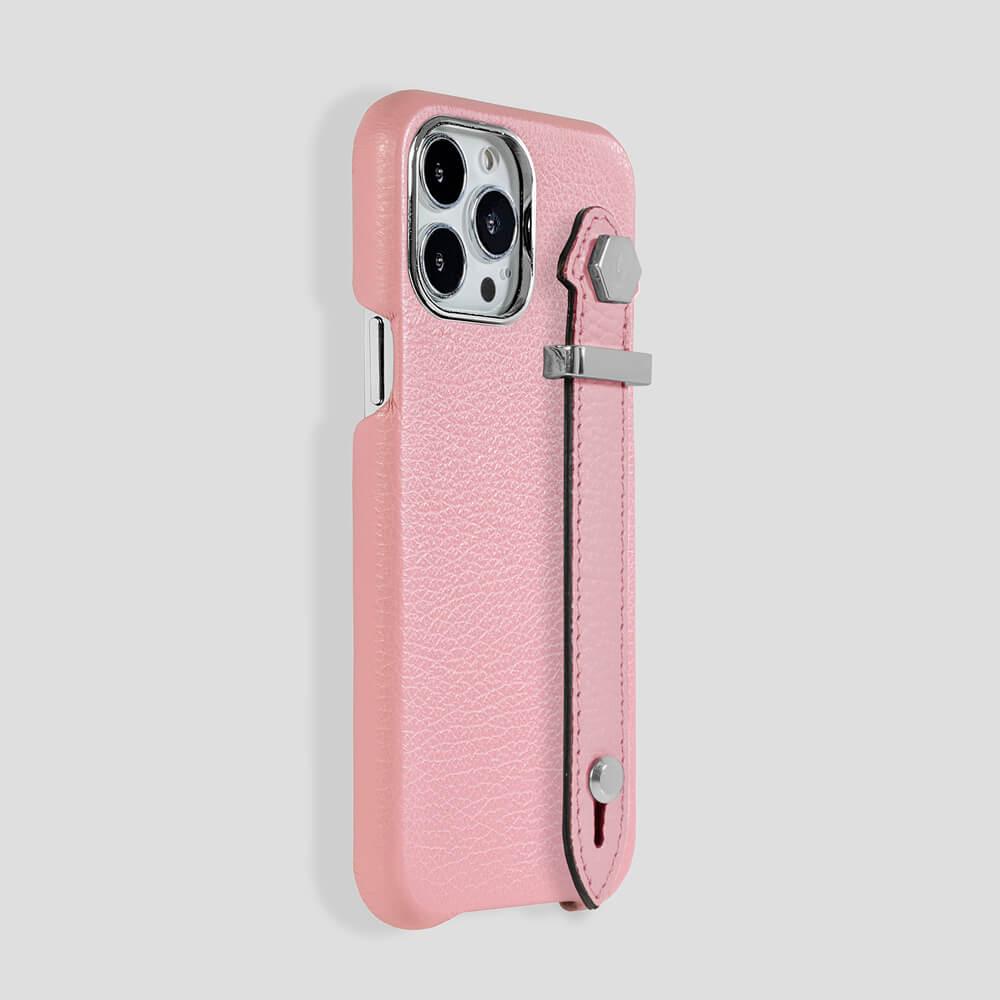 Loop Metal Strap Calfskin Case for iPhone 14 Pro Max - gattiluxury
