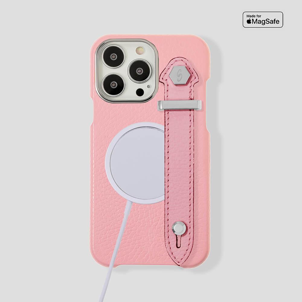 Loop Metal Strap Calfskin Case for iPhone 14 Pro Max - gattiluxury
