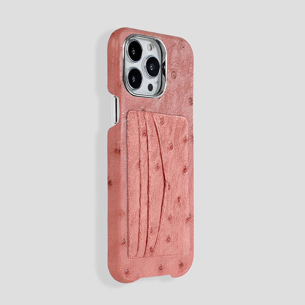 iPhone 15 Plus Cardholder Case Ostrich - Gatti Luxury
