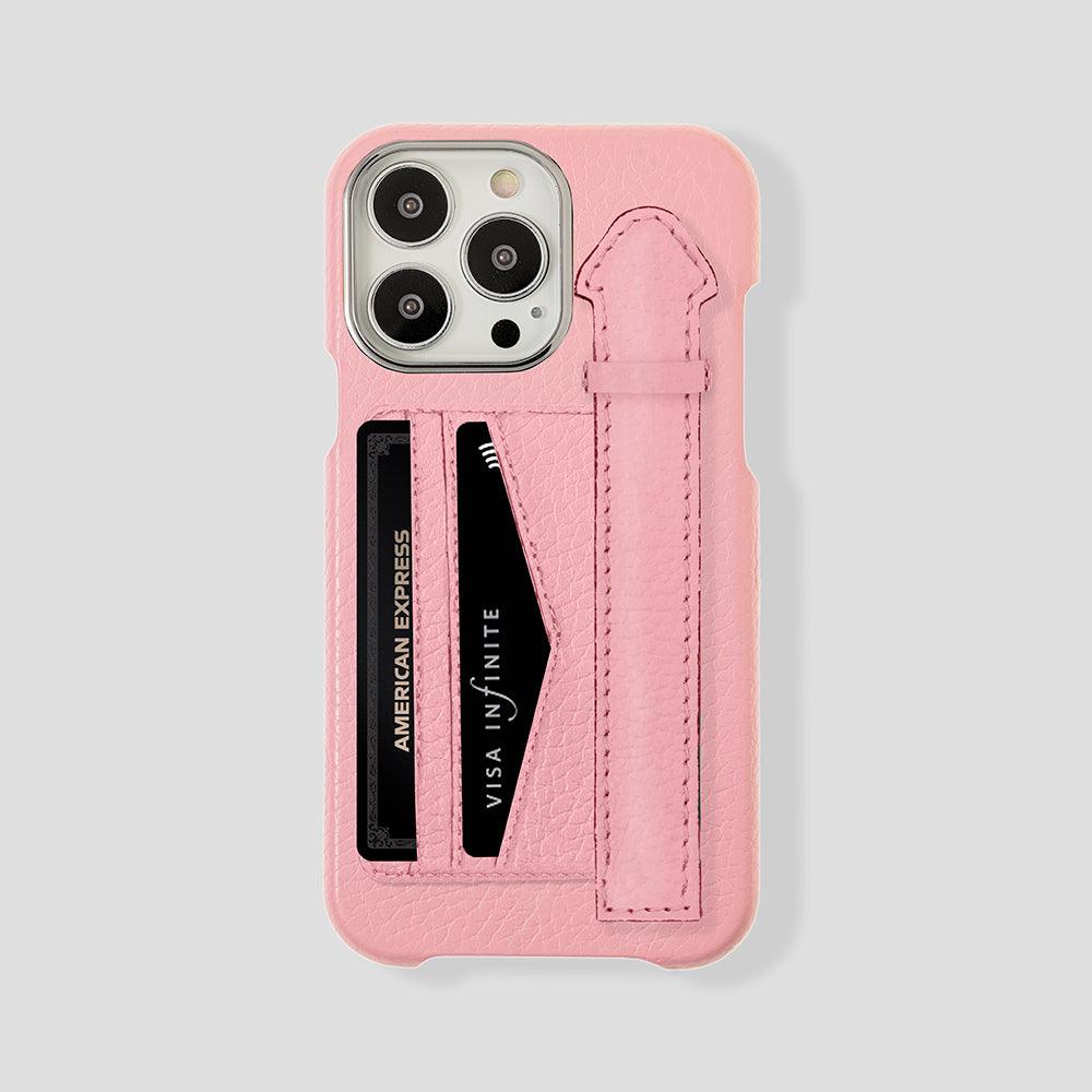 iPhone 15 Pro Max Cardholder Finger Strap Case Calfskin - Gatti Luxury