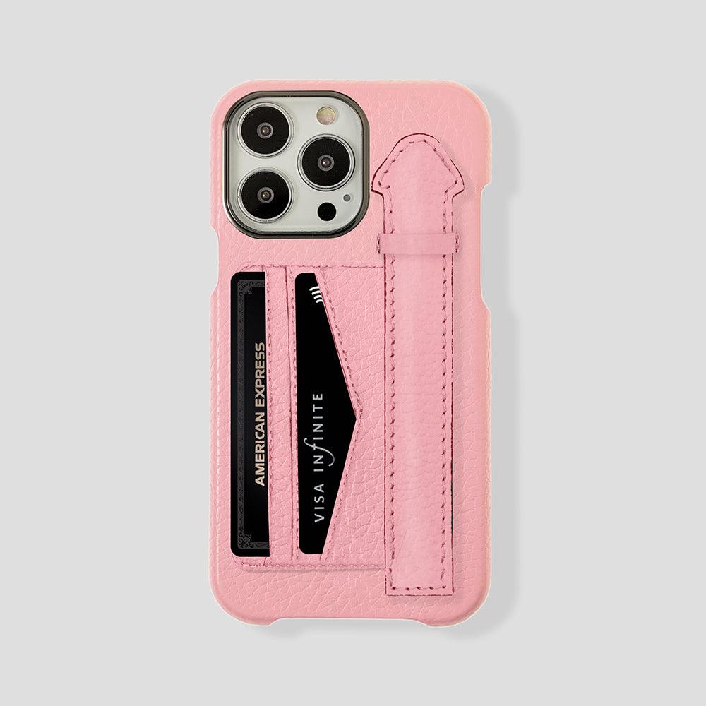 iPhone 15 Cardholder Finger Strap Case Calfskin - Gatti Luxury