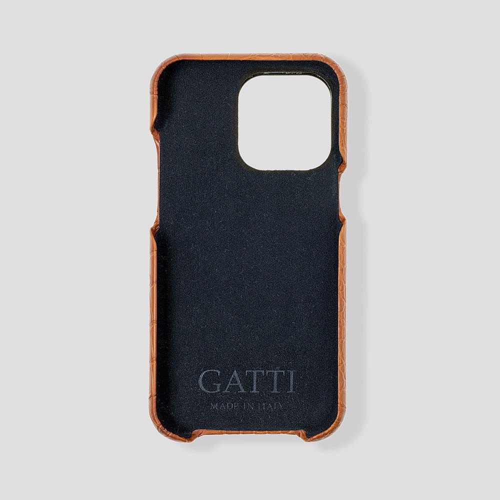 iPhone 15 Cardholder Finger Strap Case Alligator - Gatti Luxury