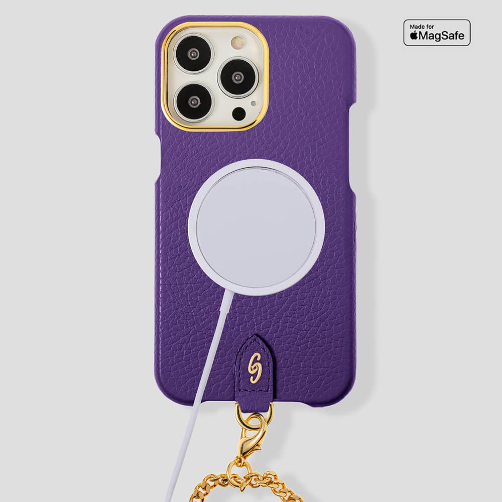 Necklace Calfskin Case for iPhone 15 Plus