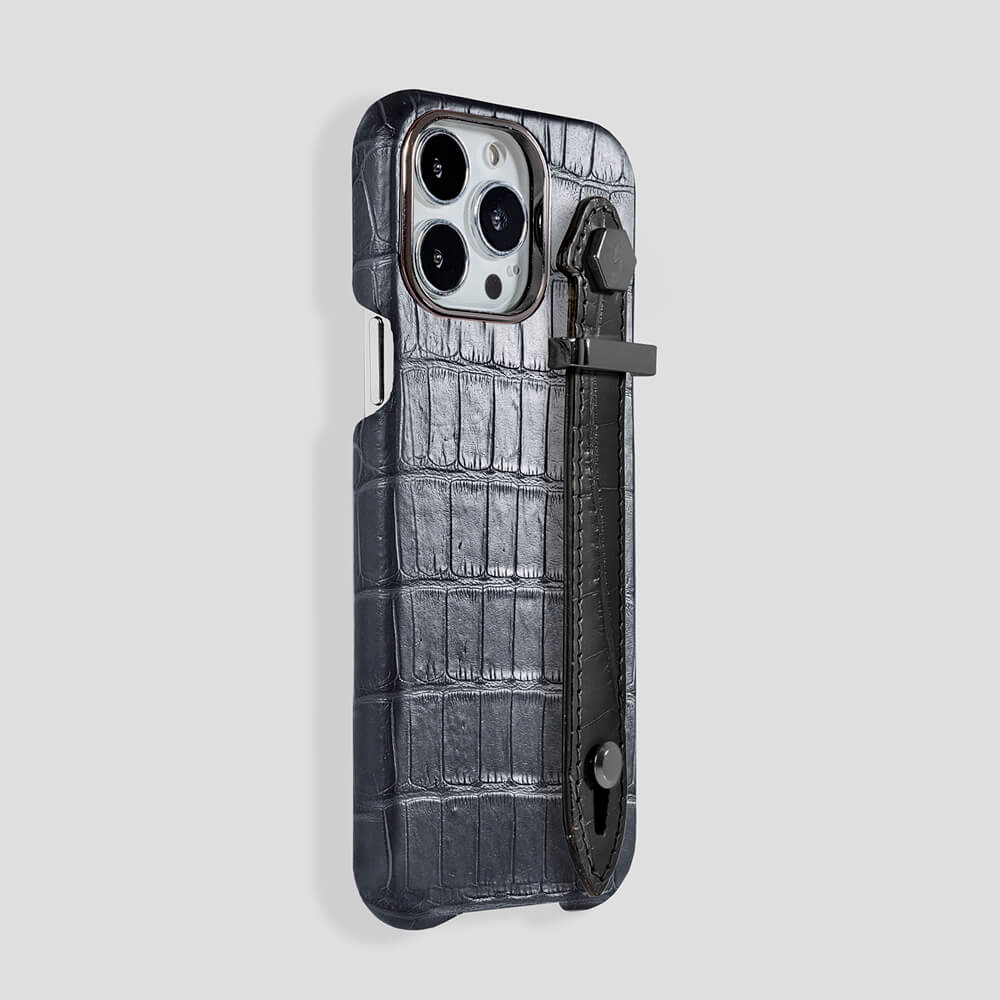 Loop Metal Strap Alligator Case for iPhone 15 Pro Max