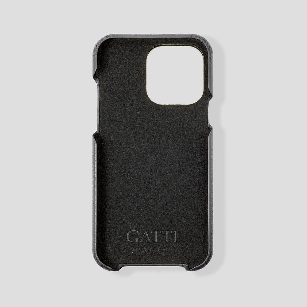iPhone 15 Cardholder Finger Strap Case Calfskin