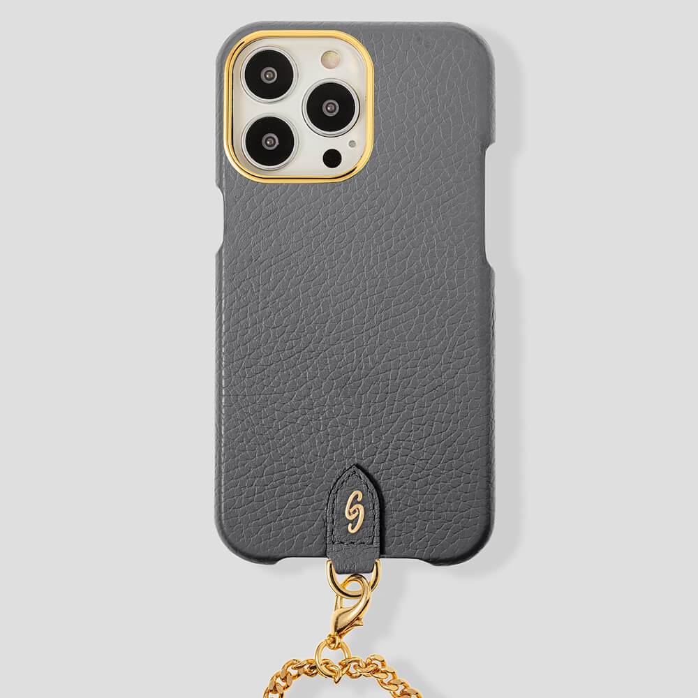 Necklace Calfskin Case for iPhone 15 Pro