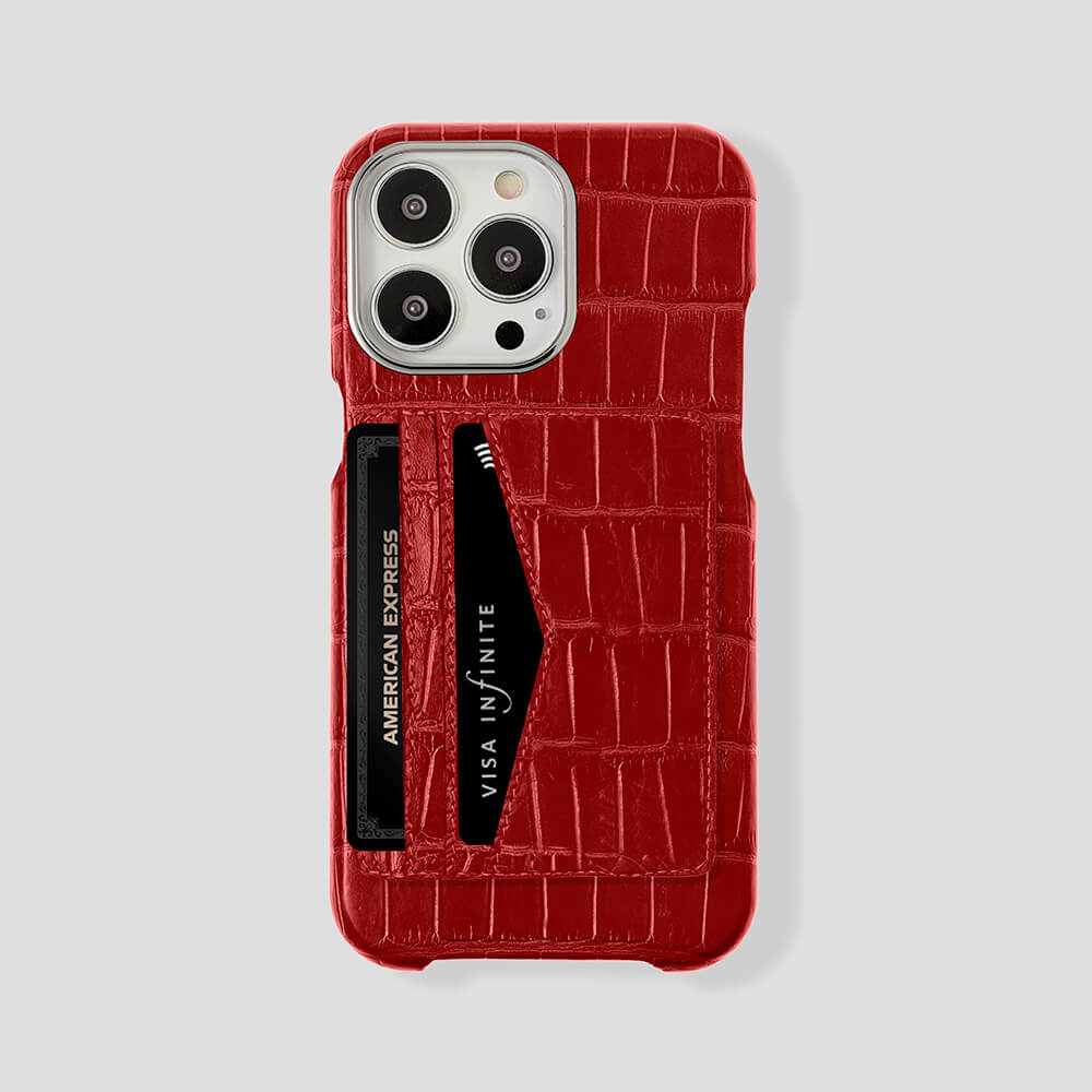 iPhone 15 Pro Cardholder Alligator Case