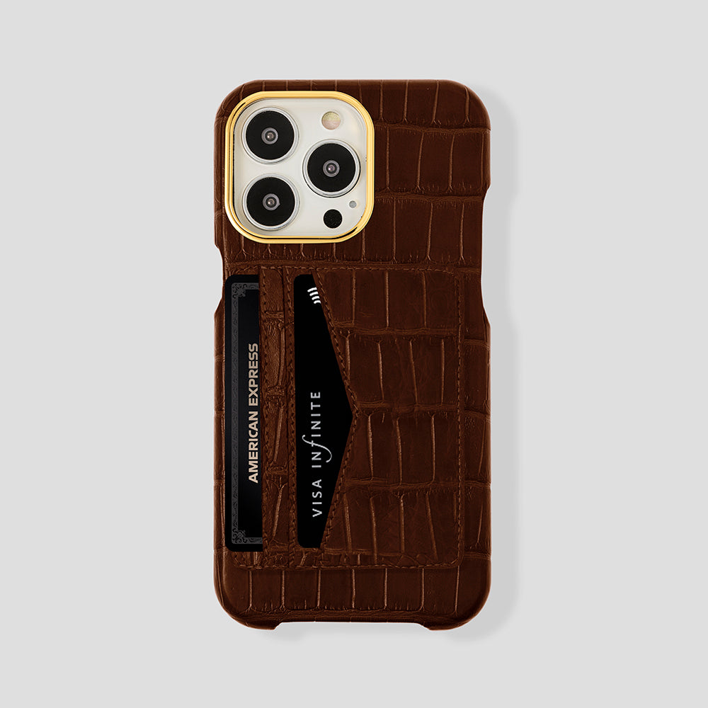 iPhone 15 Pro Cardholder Alligator Case