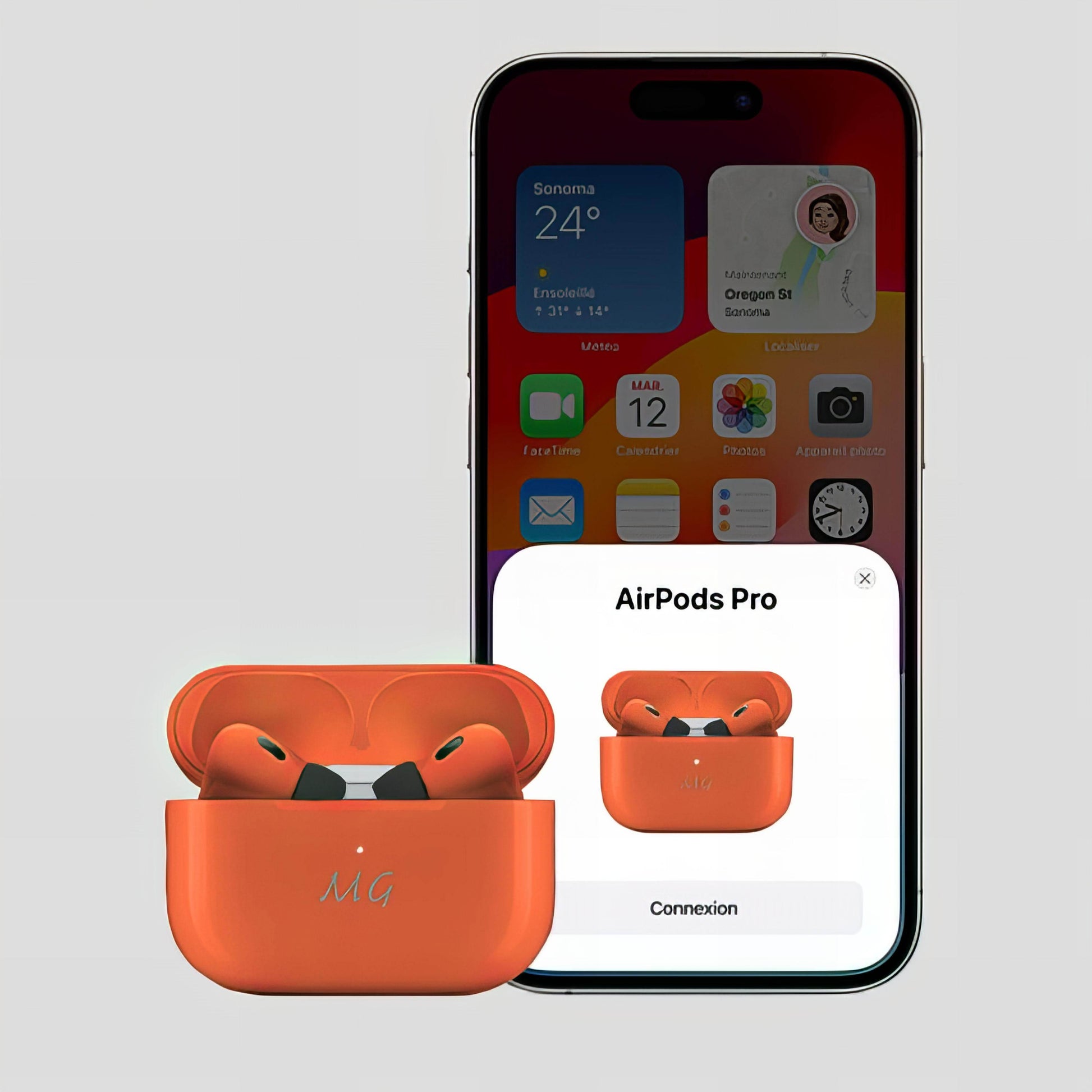 AirPods Pro 2 Colored Orange | USB C - Gatti Luxury