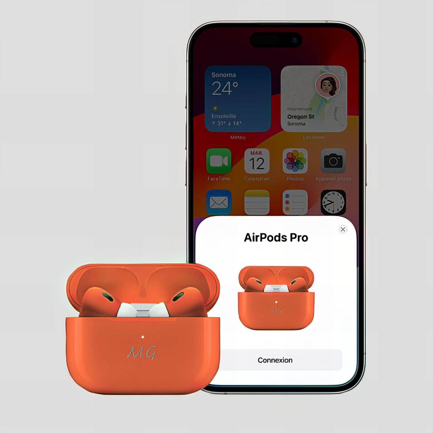 AirPods Pro 2 Colored Orange | USB C - Gatti Luxury