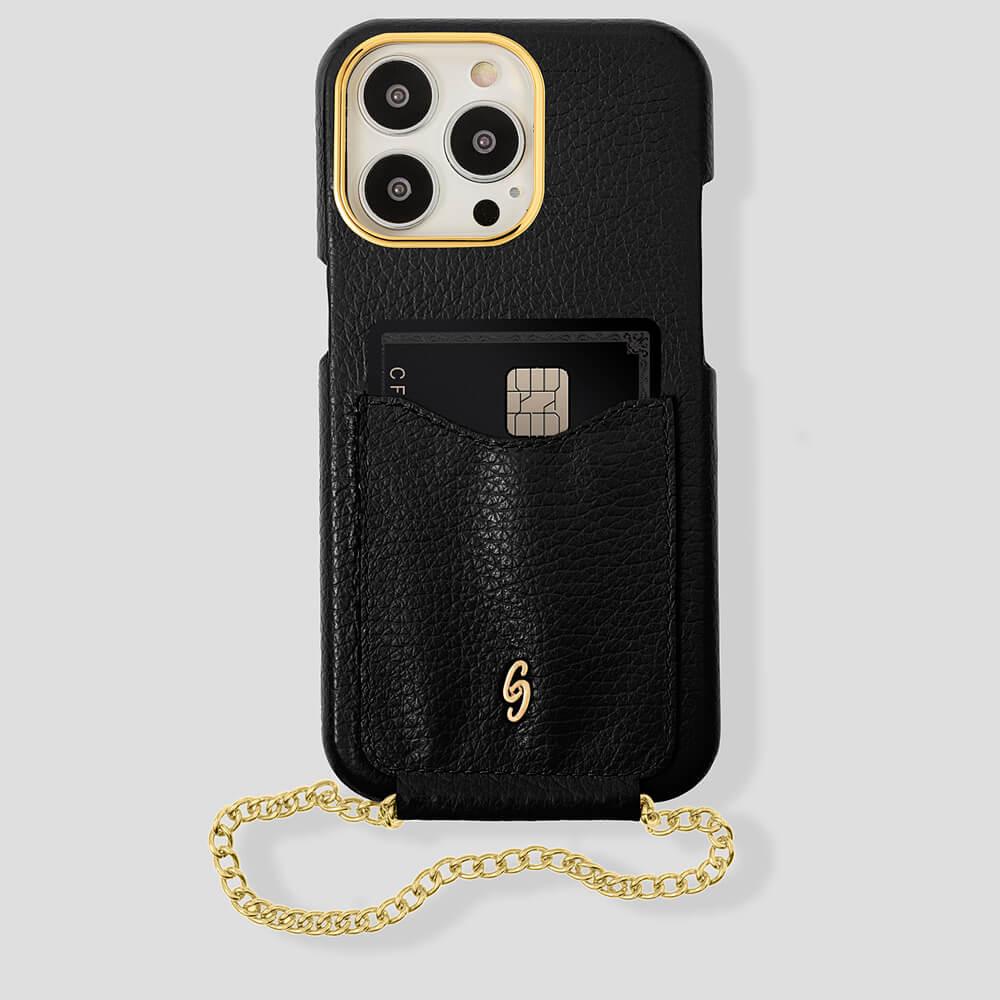 Cardholder Calfskin Case for iPhone 14 Pro Max - gattiluxury