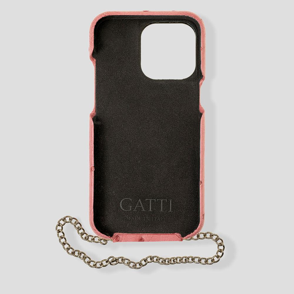 Cardholder Ostrich Case for iPhone 14 Pro Max - gattiluxury