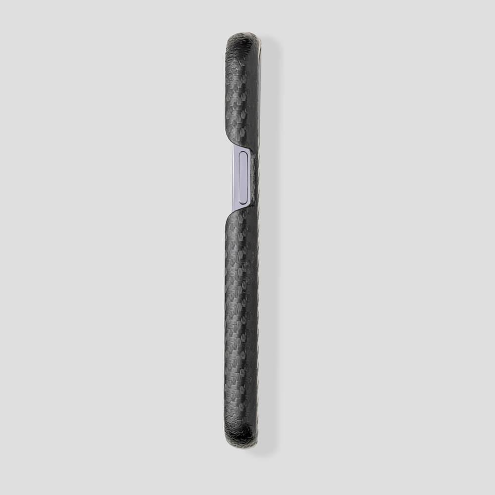 Classic Carbon Fiber Calfskin Case for iPhone 14 Plus - Gatti Luxury