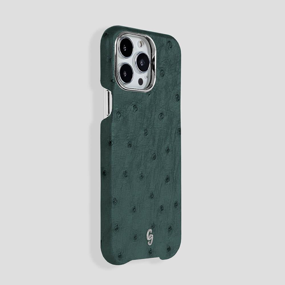 Classic Ostrich Case for iPhone 14 Pro Max - gattiluxury