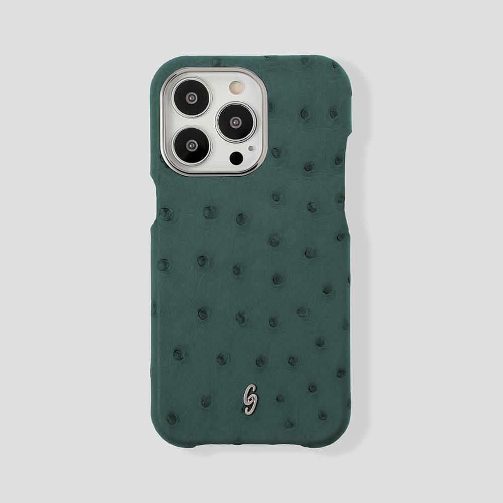 Classic Ostrich Case for iPhone 14 Pro - gattiluxury