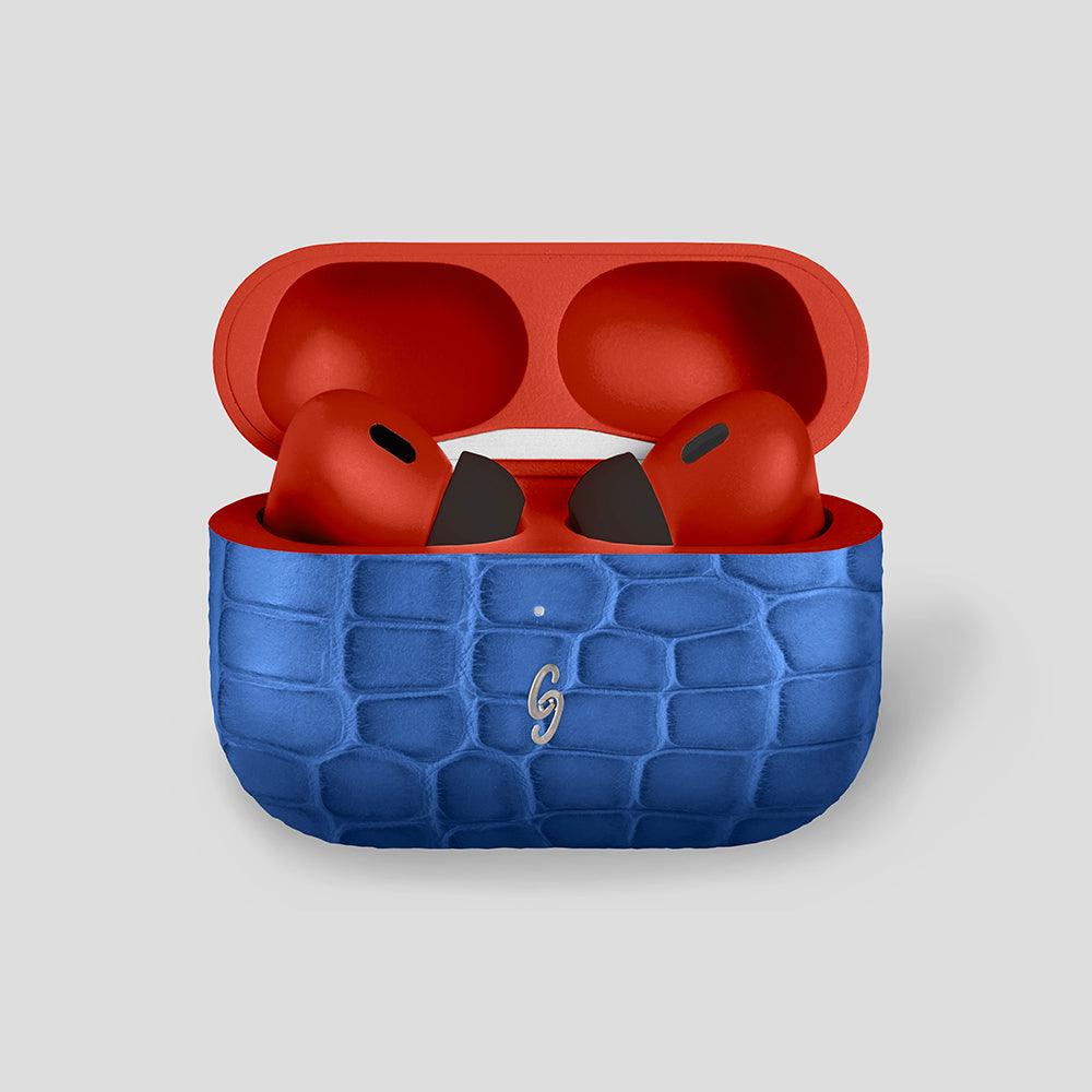 Custom Alligator AirPods Pro Blue Red - Gatti Luxury