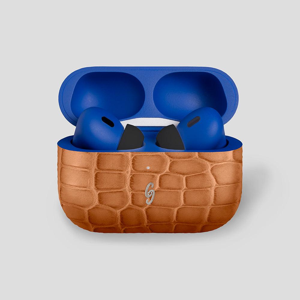 Custom Alligator AirPods Pro Brown Blue - Gatti Luxury