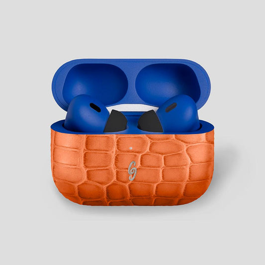 Custom Alligator AirPods Pro Orange Blue - Gatti Luxury