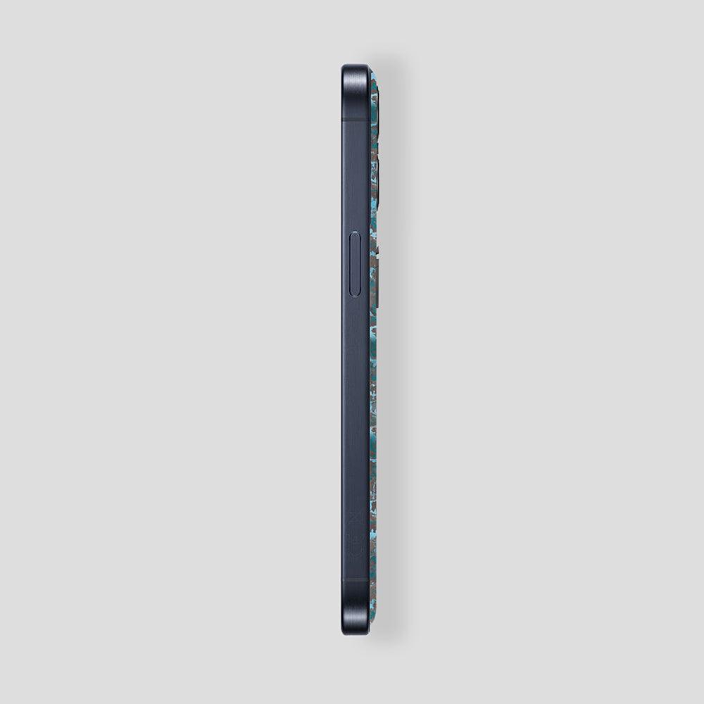 Custom iPhone 15 Pro | Pro Max in Titan Blue Carbon Fiber Blue Logo - Gatti Luxury