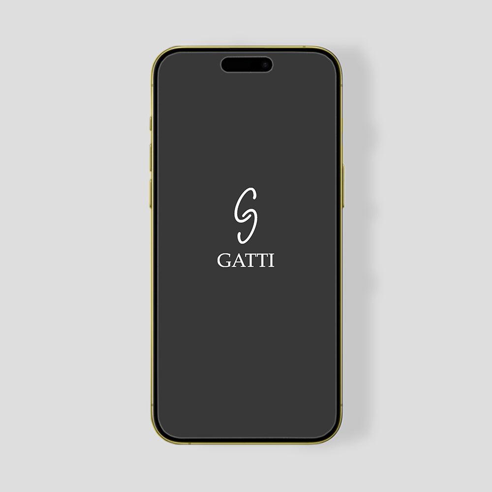 Custom iPhone Gold 24K, Alligator Black Rubber - Gatti Luxury