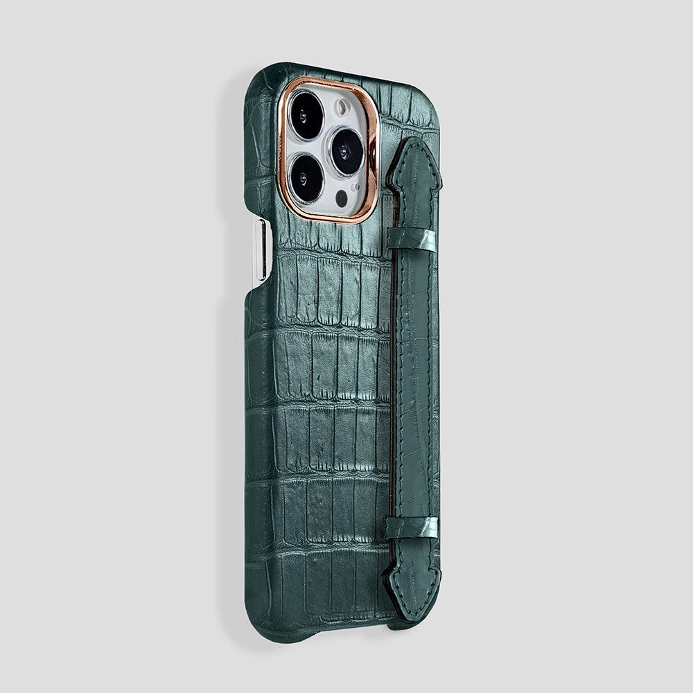 Finger Case in Alligator for iPhone 15 Plus - Gatti Luxury