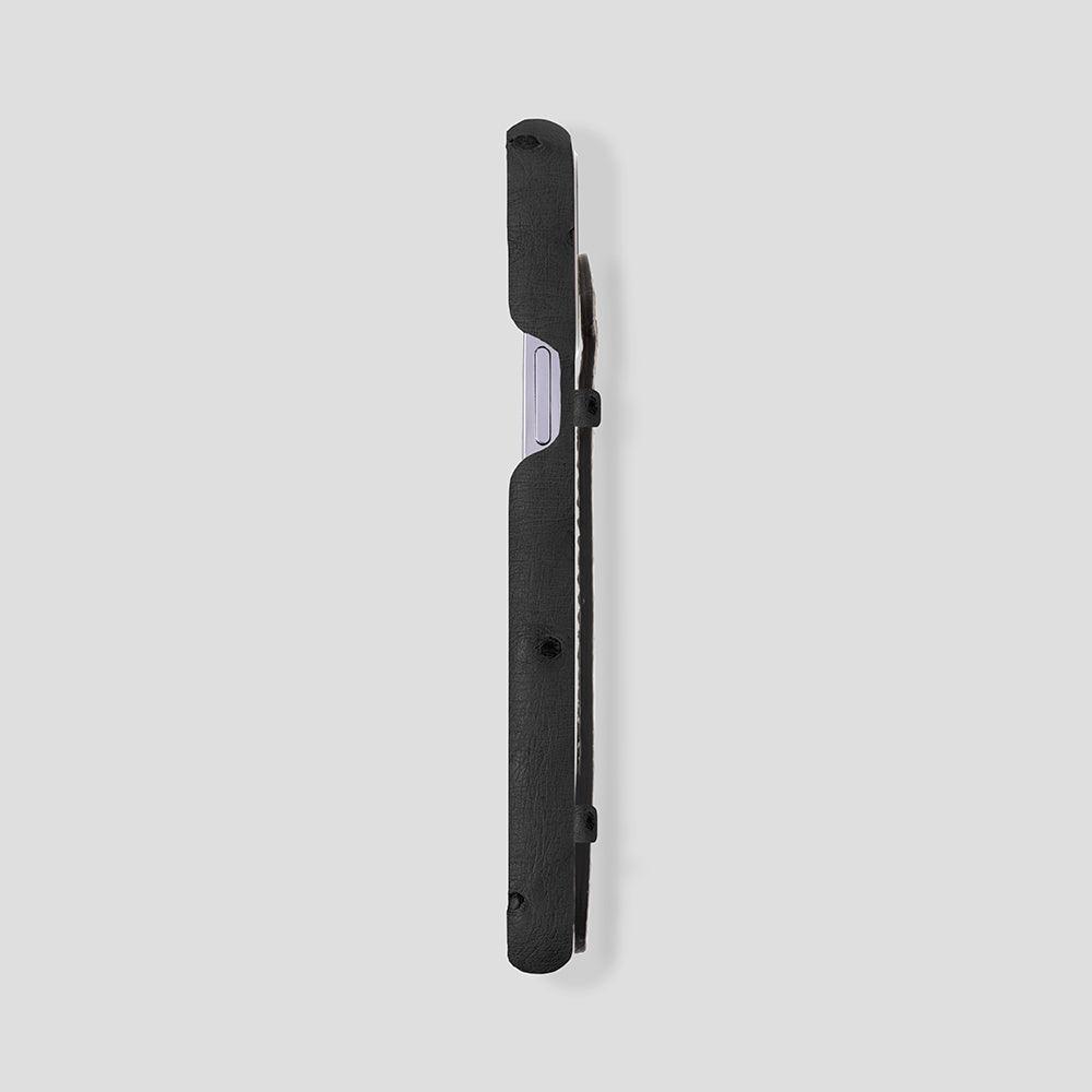 Finger Case in Ostrich for iPhone 15 Pro Max - Gatti Luxury