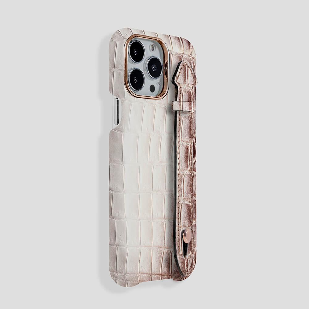 iPhone 14 Pro Handle Case Himalayan Crocodile | MagSafe - Gatti Luxury