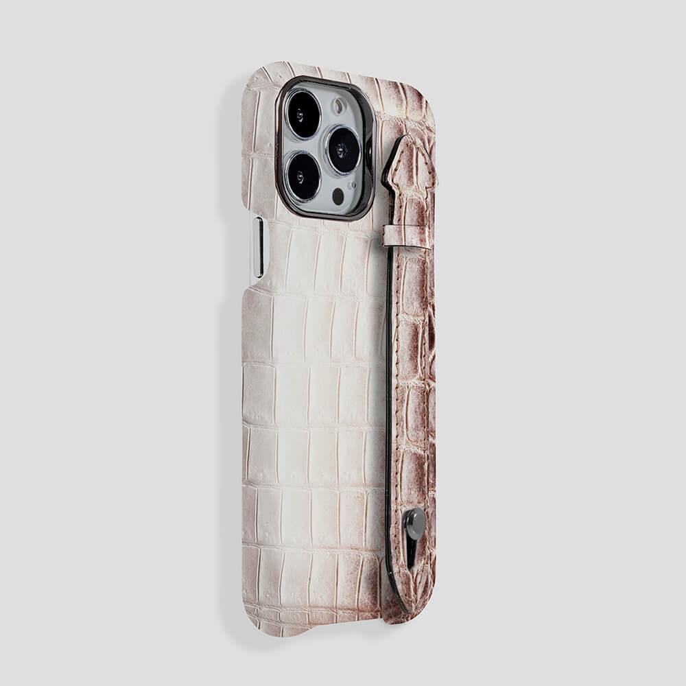 iPhone 14 Pro Max Handle Case Himalayan Crocodile | MagSafe - Gatti Luxury