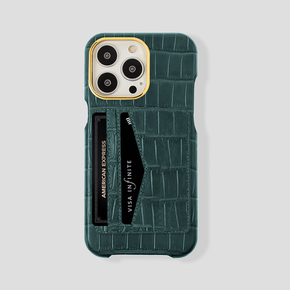 iPhone 15 Cardholder Alligator Case - Gatti Luxury
