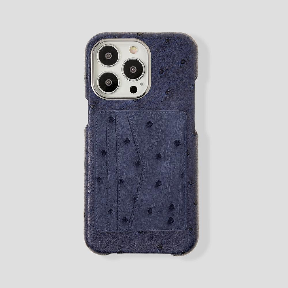 iPhone 15 Cardholder Case Ostrich - Gatti Luxury