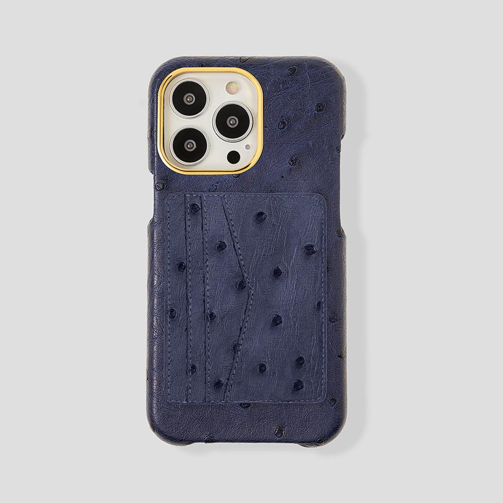 iPhone 15 Cardholder Case Ostrich - Gatti Luxury