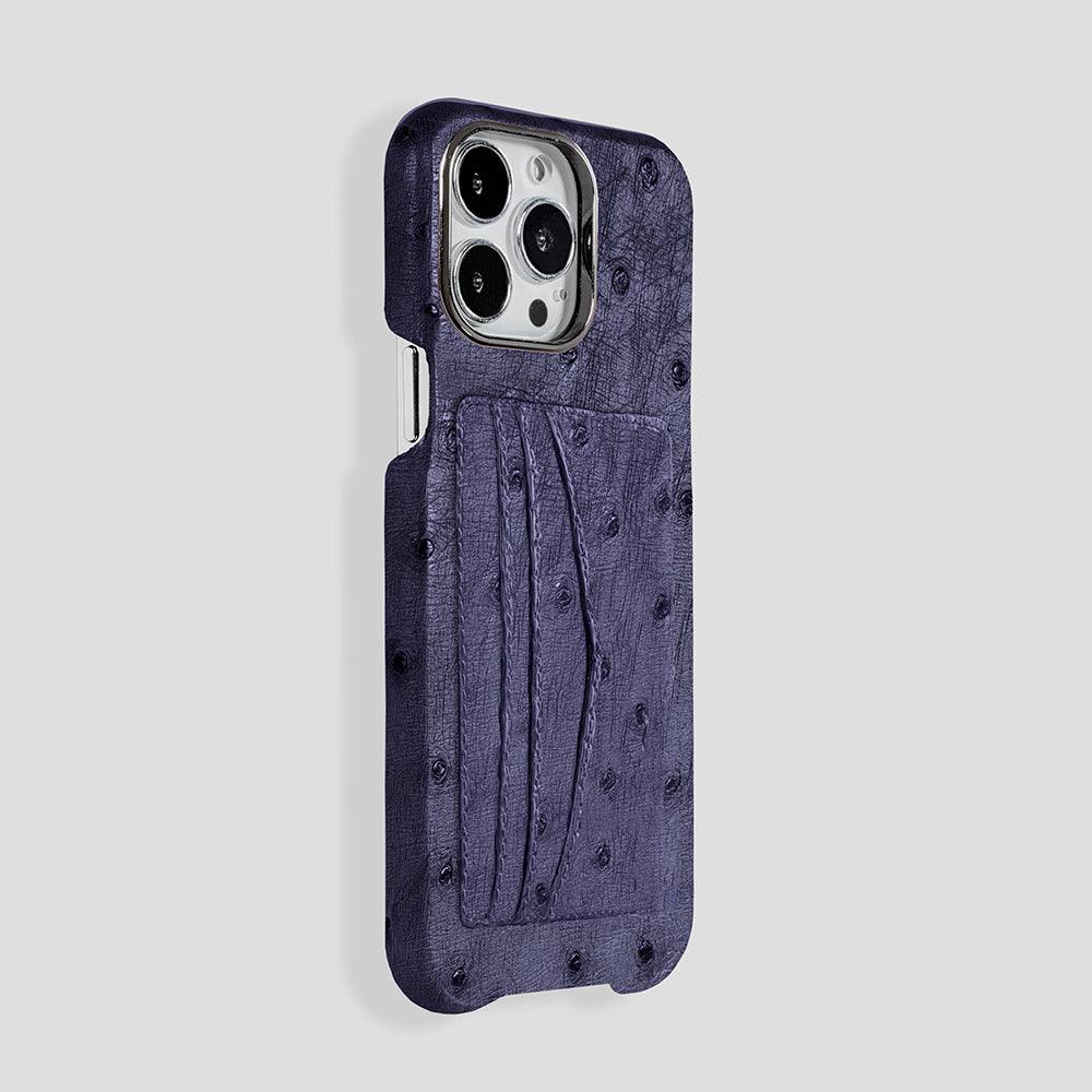 iPhone 15 Cardholder Case Ostrich - Gatti Luxury