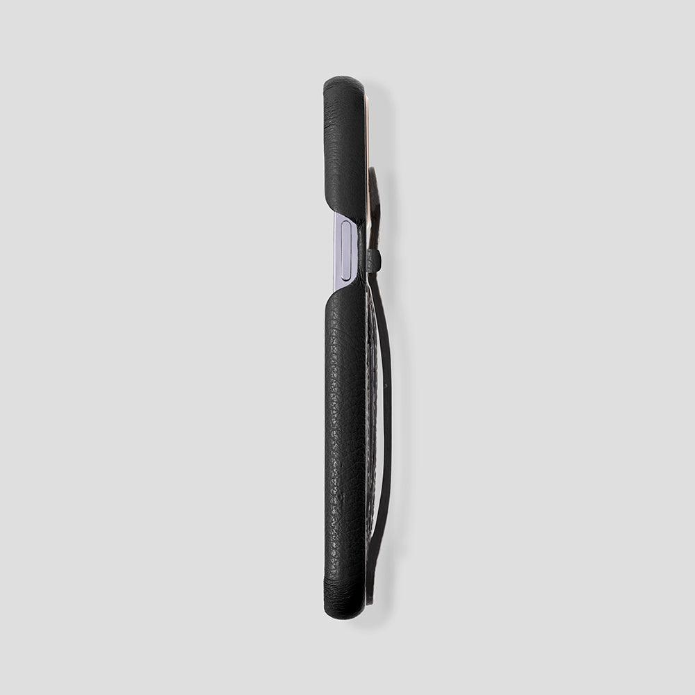iPhone 15 Cardholder Finger Strap Case Calfskin - Gatti Luxury