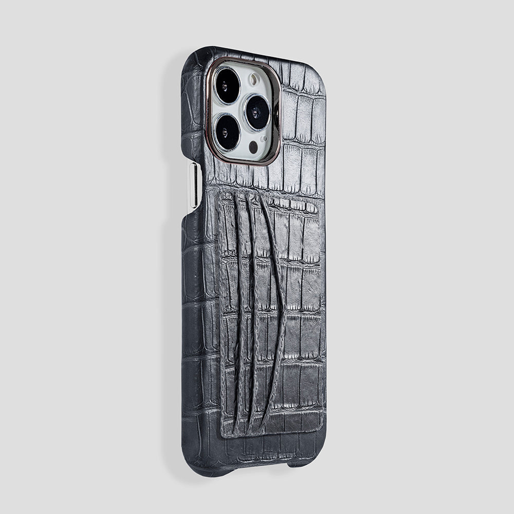 iPhone 15 Plus Cardholder Alligator Case - Gatti Luxury