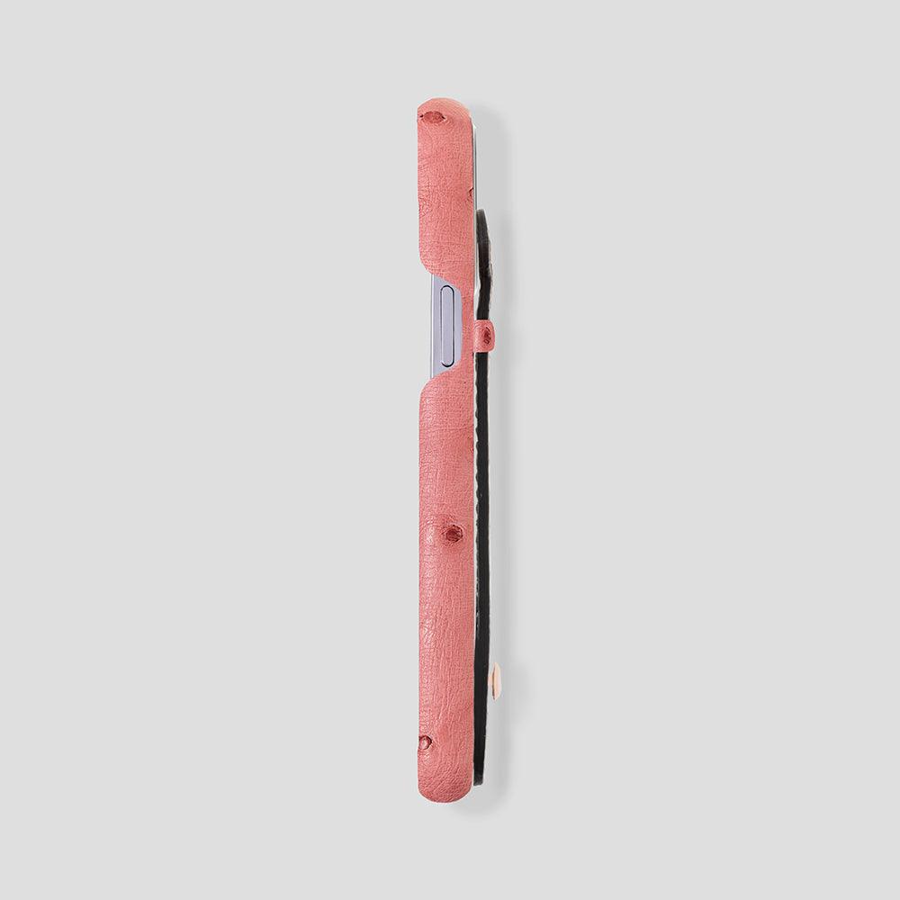 iPhone 15 Plus Handle Case Ostrich | MagSafe - Gatti Luxury