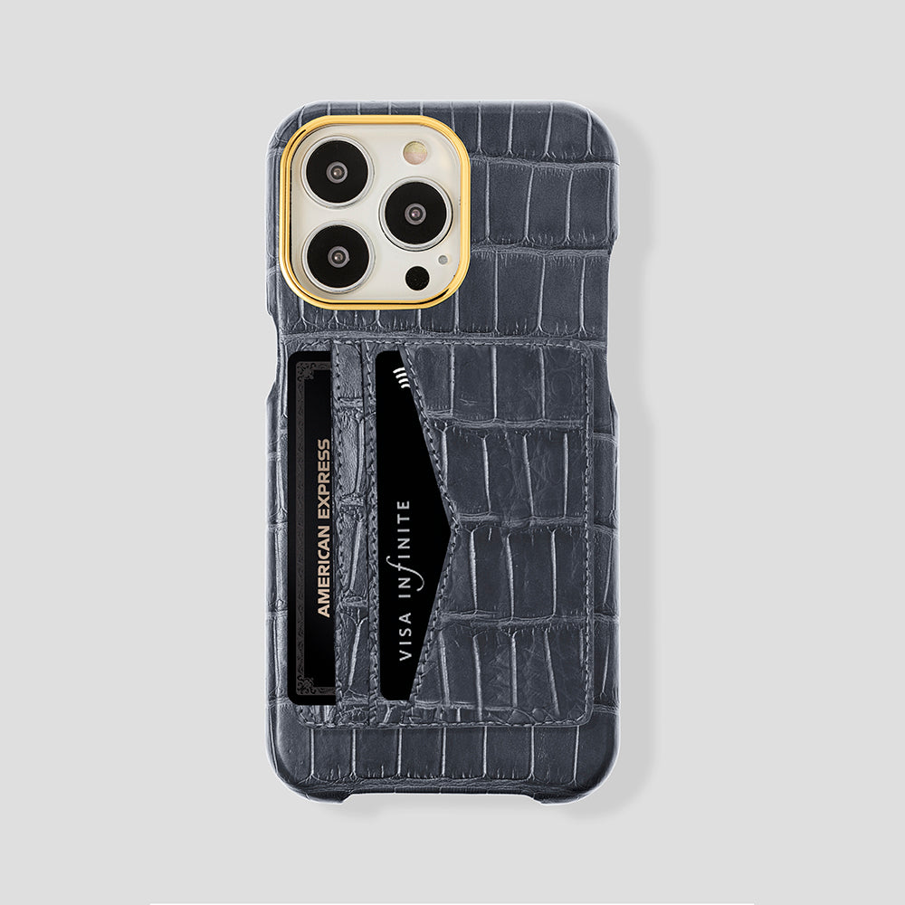 iPhone 15 Pro Cardholder Alligator Case - Gatti Luxury