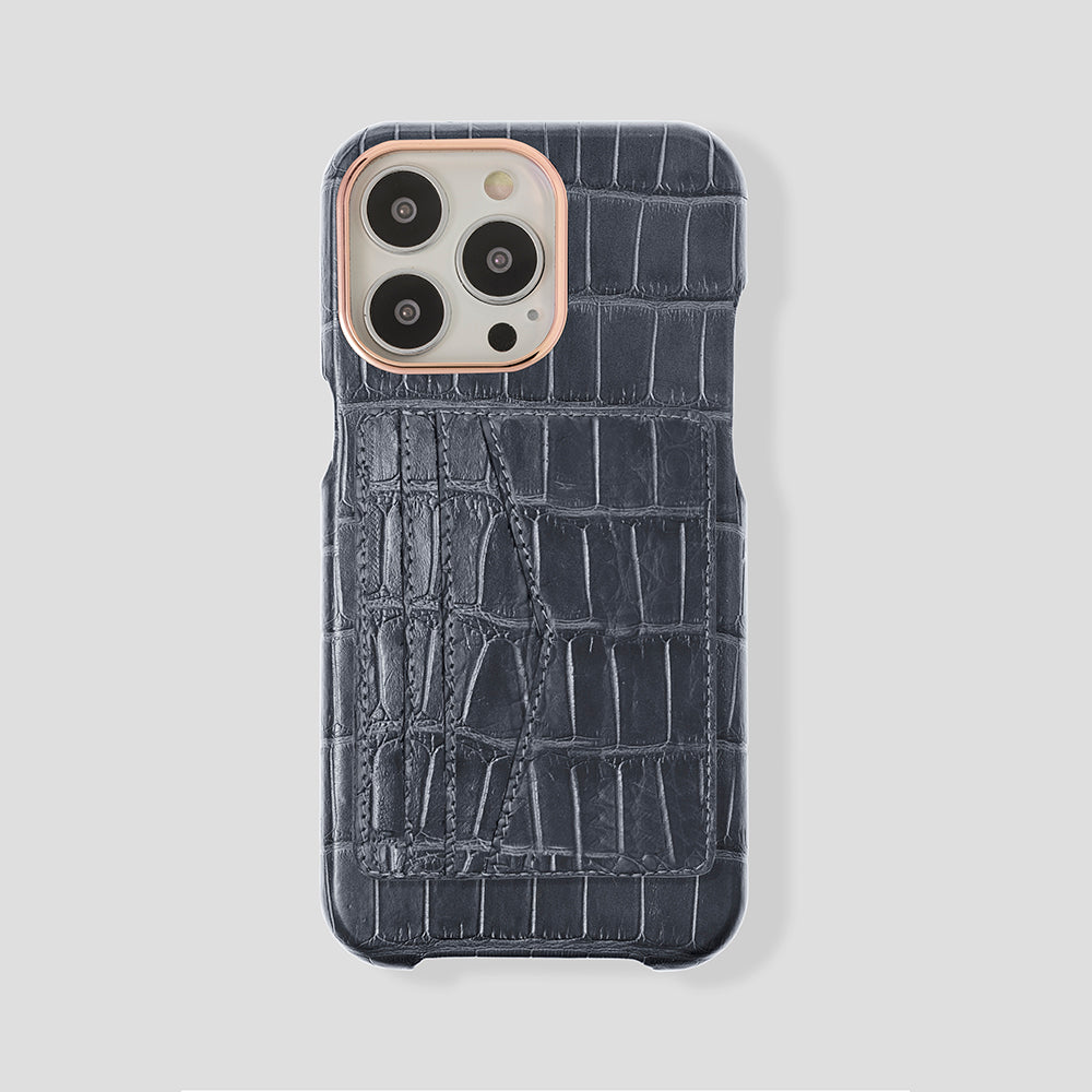 iPhone 15 Pro Cardholder Alligator Case - Gatti Luxury